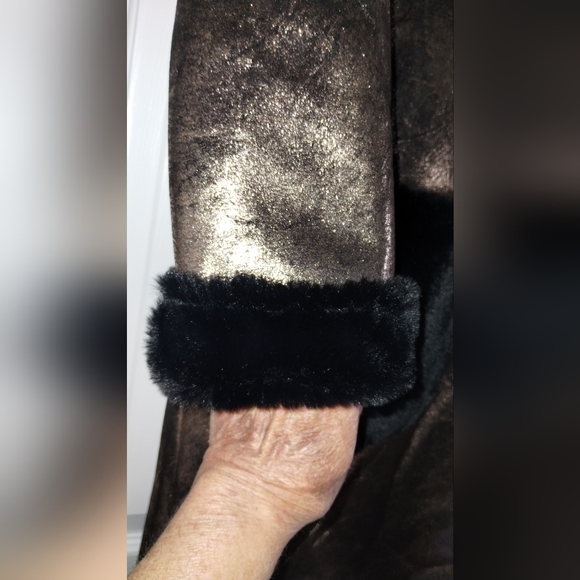 Ellen Tracy Shimmering Gold and Black  Jacket - Picture 4 of 10